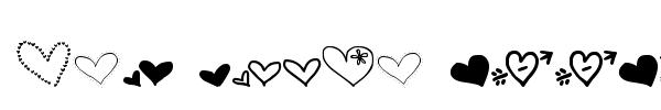 MTF Heart Doodle font preview